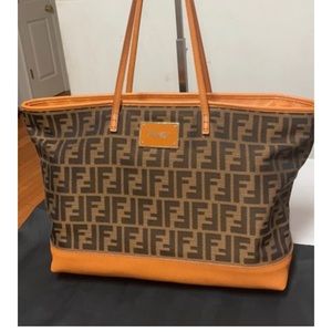 Fendi Zucca printed coated canvas tote bag